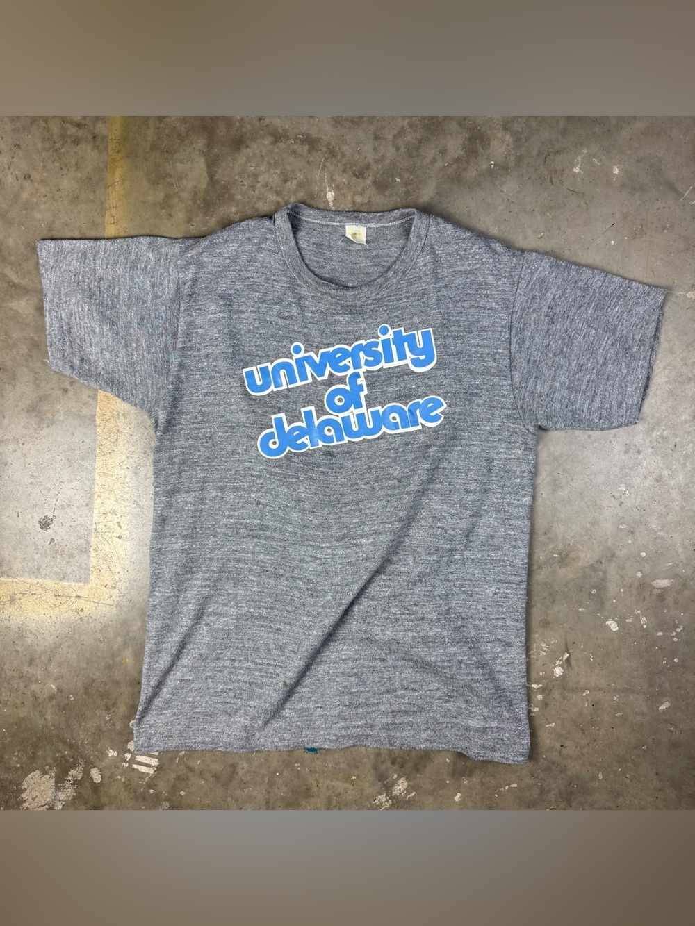 Vintage University of Delaware T-Shirt Size XL Fits Slim 1980s 1970s College VTG